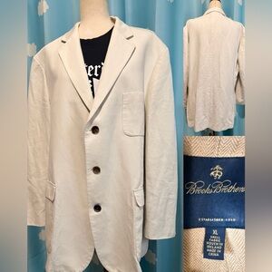 Brooks Brothers cream linen blazer. XL, 44R